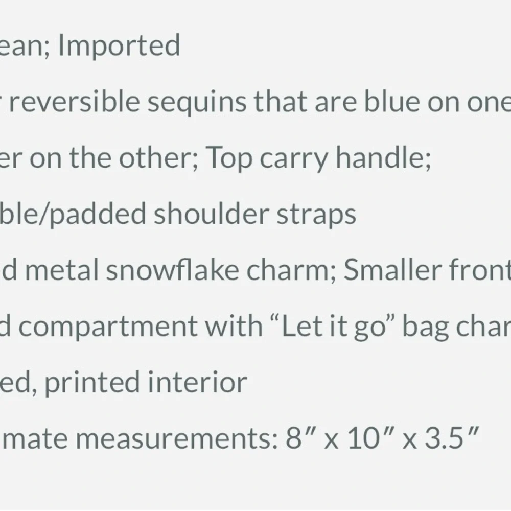 Loungefly Disney Frozen Elsa Reversible Sequin Backpack in Blue  and Silver - Picture 14 of 15